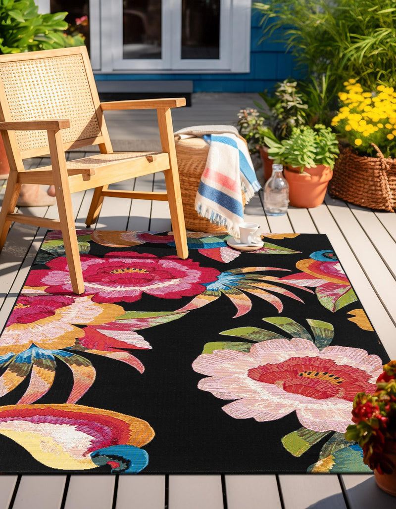 Seaside Blooms Collection Area Rug -  Versailles Rectangle Multi  lifestyle 8