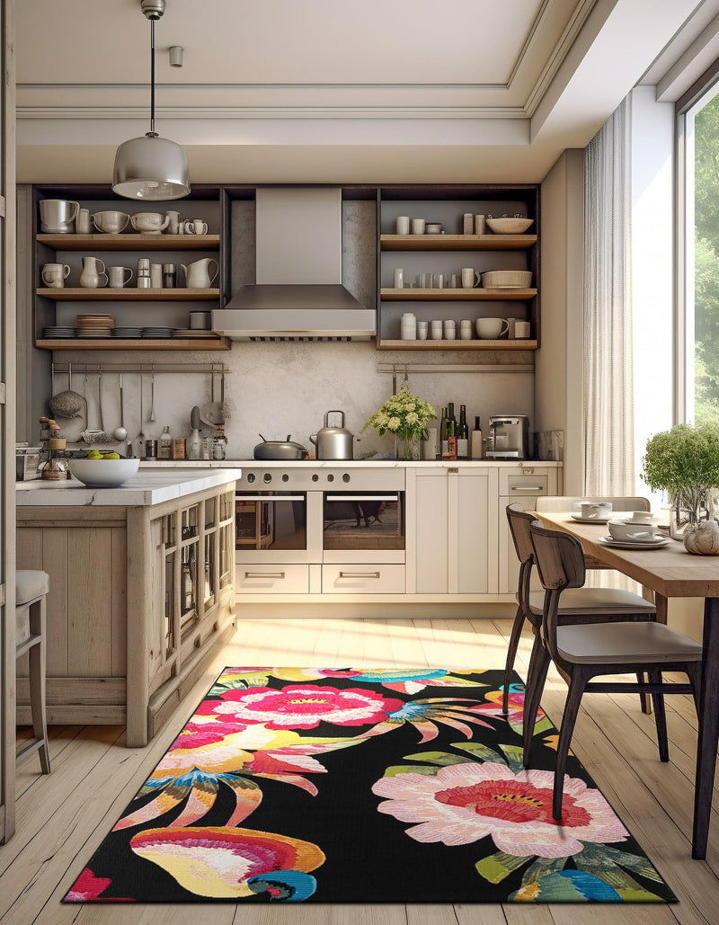 Seaside Blooms Collection Area Rug -  Versailles Rectangle Multi  lifestyle 9