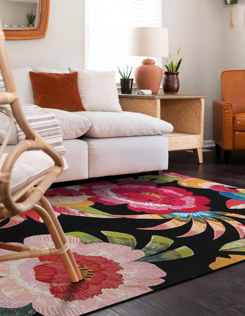 Seaside Blooms Collection Area Rug -  Versailles Rectangle Multi  lifestyle 11