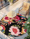 Seaside Blooms Collection Area Rug -  Versailles Round Multi  lifestyle 15