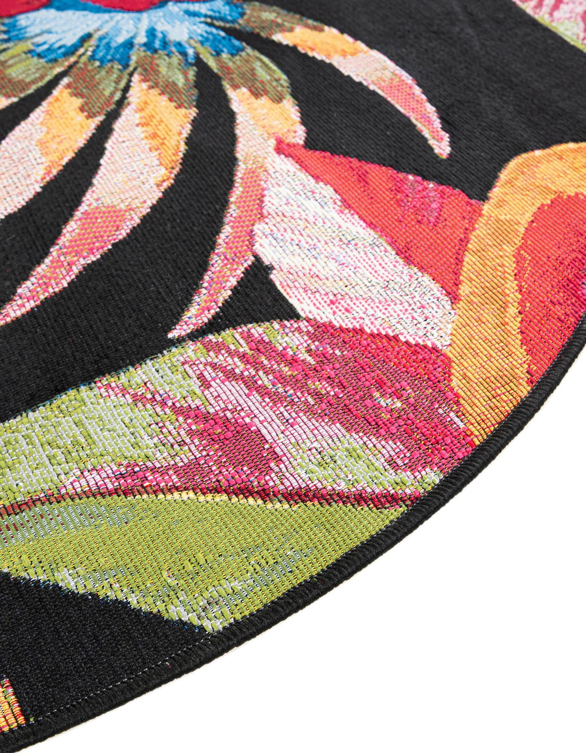 Seaside Blooms Collection Area Rug -  Versailles Round Multi  lifestyle 25