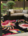 Seaside Blooms Collection Area Rug -  Versailles Square Multi  lifestyle 12