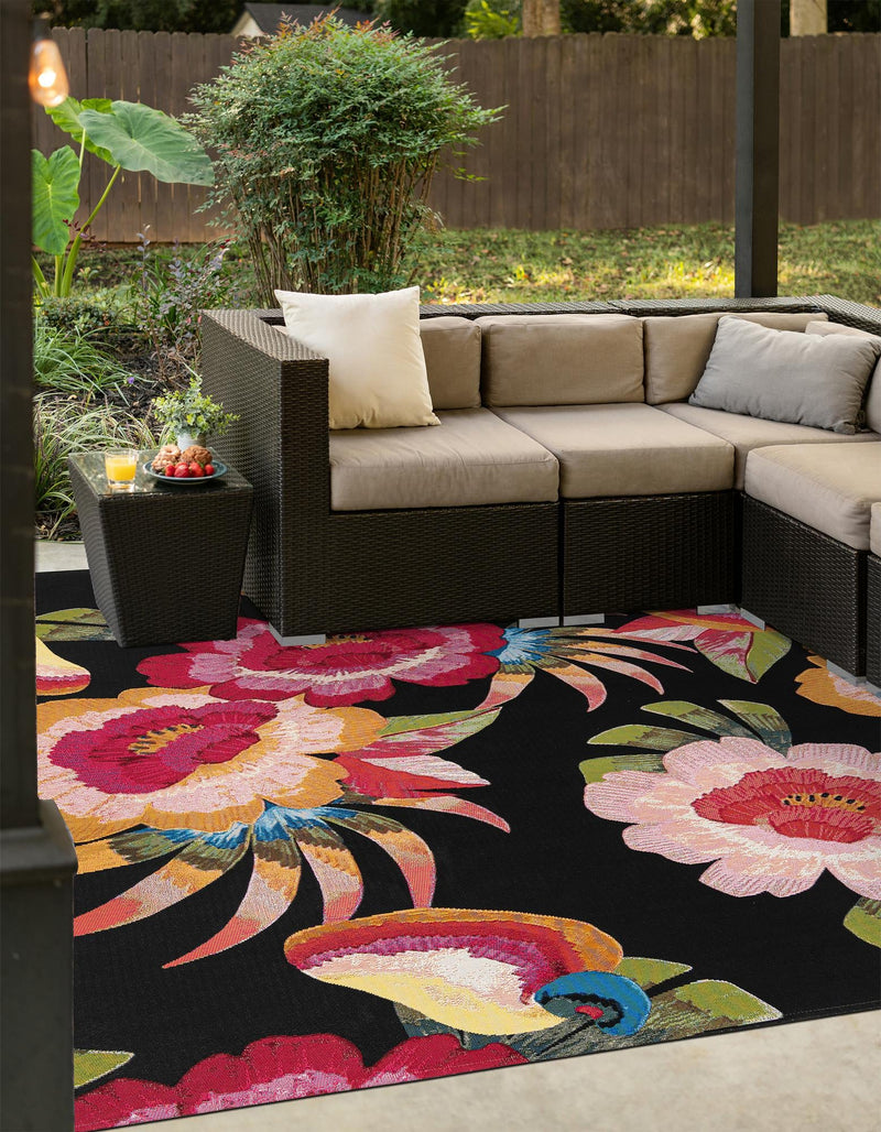 Seaside Blooms Collection Area Rug -  Versailles Square Multi  lifestyle 12