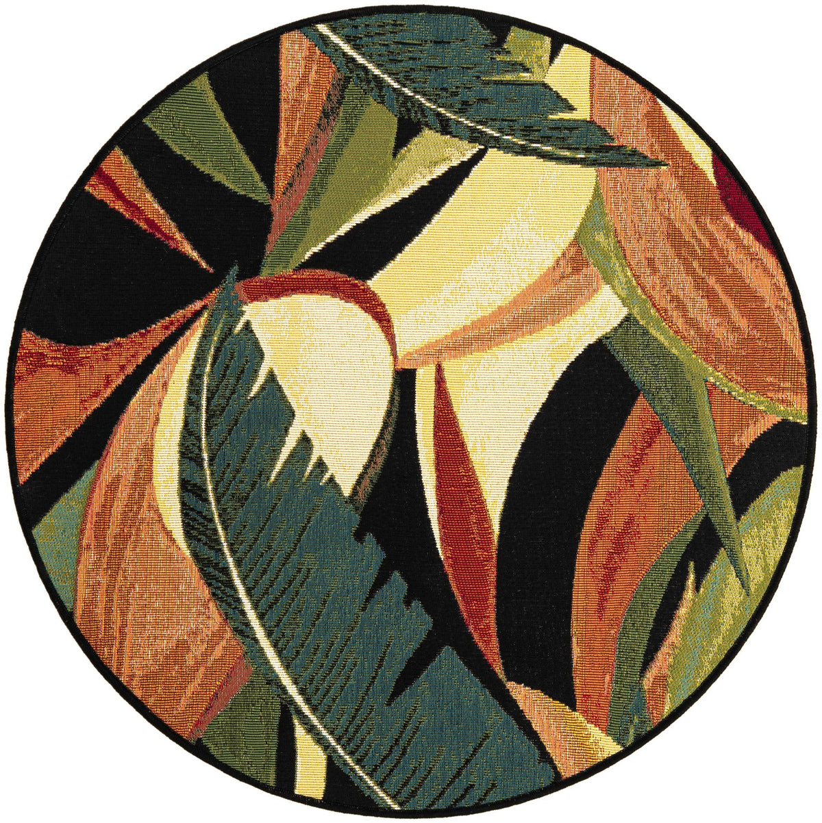 Seaside Blooms Collection Area Rug -  Tivoli Round Multi  lifestyle 58