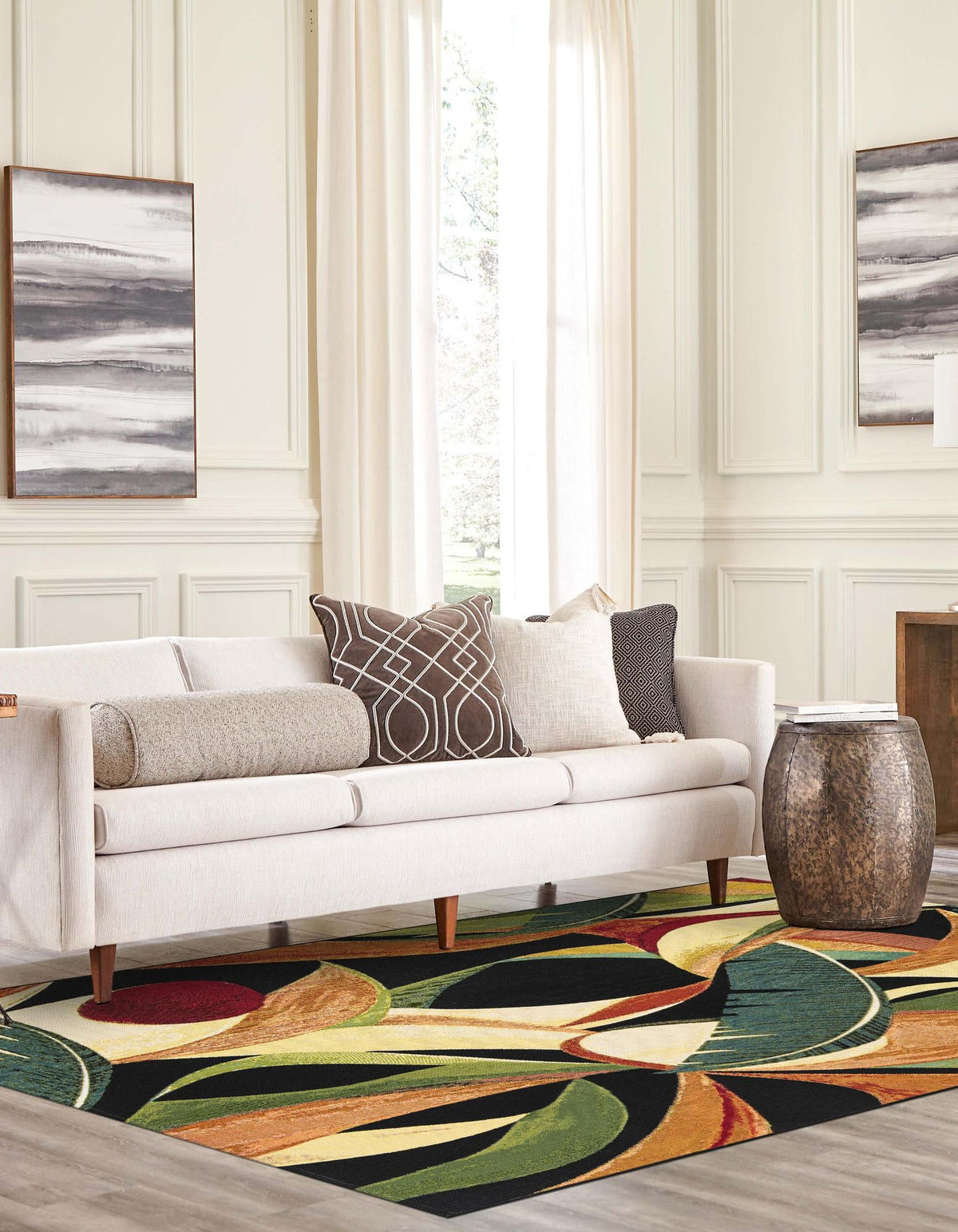 Seaside Blooms Collection Area Rug -  Tivoli Rectangle Multi  lifestyle 3