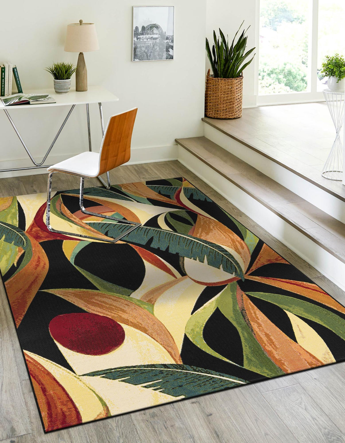 Seaside Blooms Collection Area Rug -  Tivoli Rectangle Multi  lifestyle 5