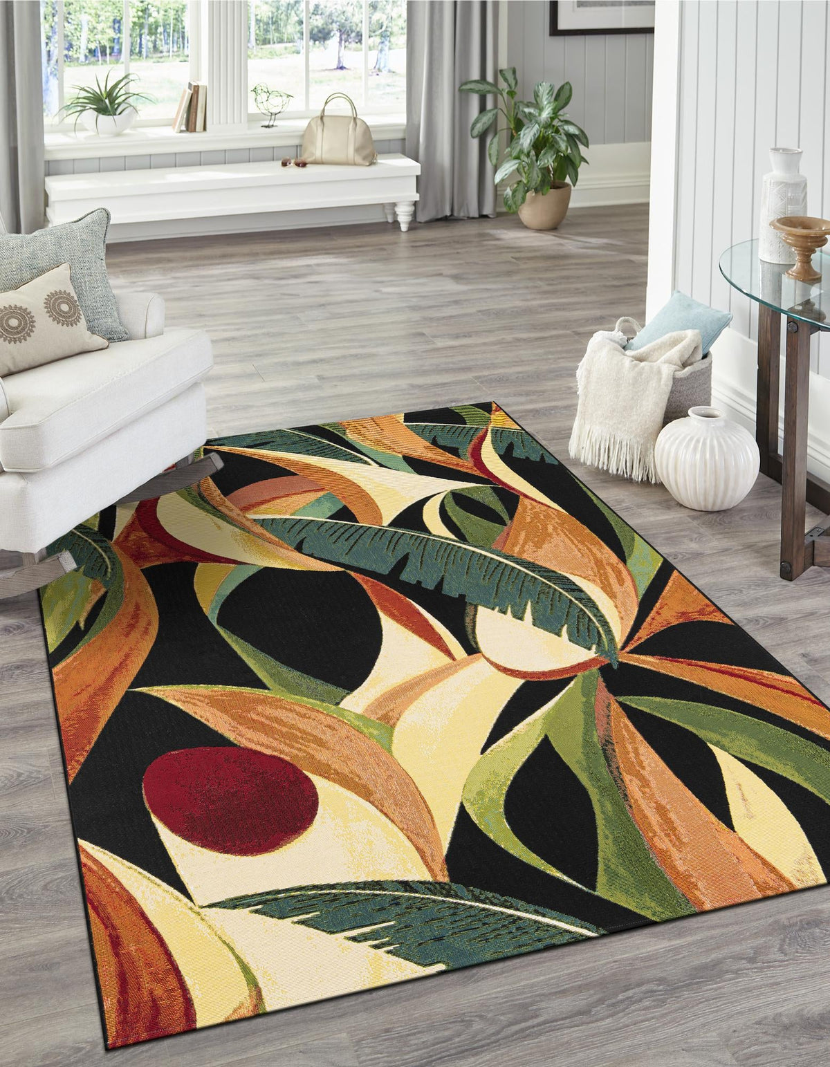 Seaside Blooms Collection Area Rug -  Tivoli Rectangle Multi  lifestyle 9