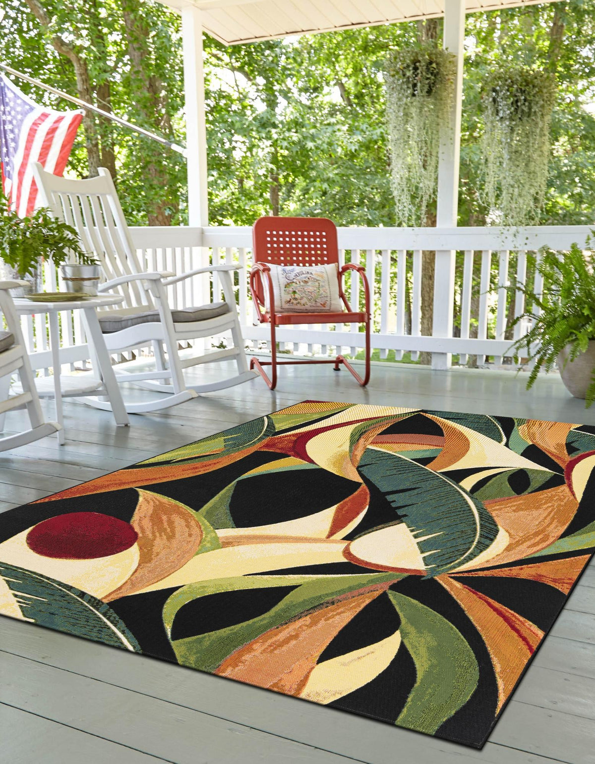 Seaside Blooms Collection Area Rug -  Tivoli Rectangle Multi  lifestyle 10