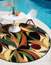 Seaside Blooms Collection Area Rug -  Tivoli Round Multi  lifestyle 15