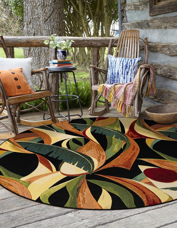 Seaside Blooms Collection Area Rug -  Tivoli Round Multi  lifestyle 18