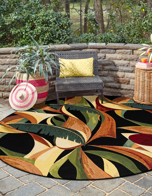 Seaside Blooms Collection Area Rug -  Tivoli Round Multi  lifestyle 21