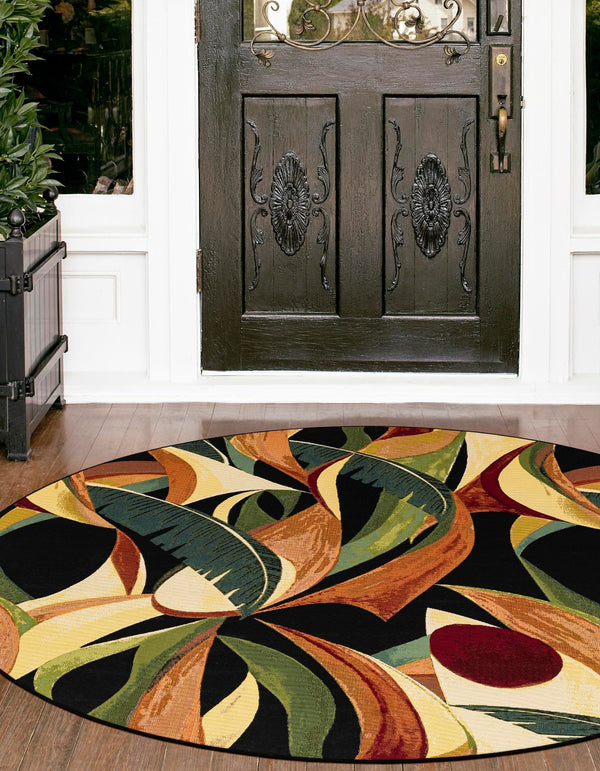 Seaside Blooms Collection Area Rug -  Tivoli Round Multi  lifestyle 27