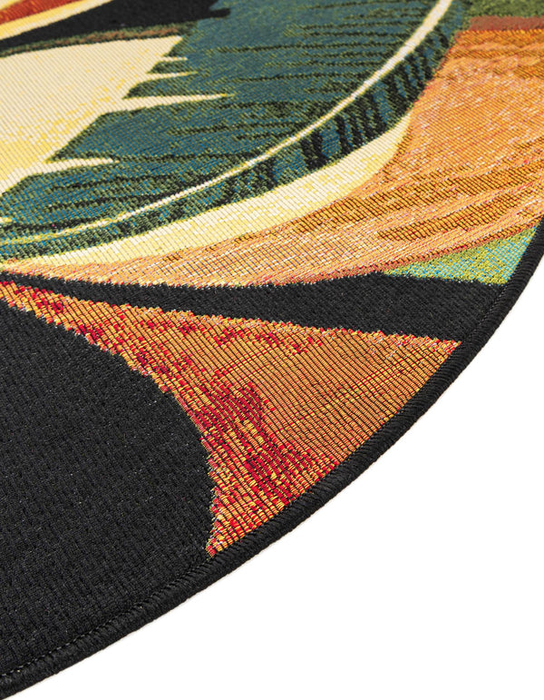 Seaside Blooms Collection Area Rug -  Tivoli Round Multi  lifestyle 35