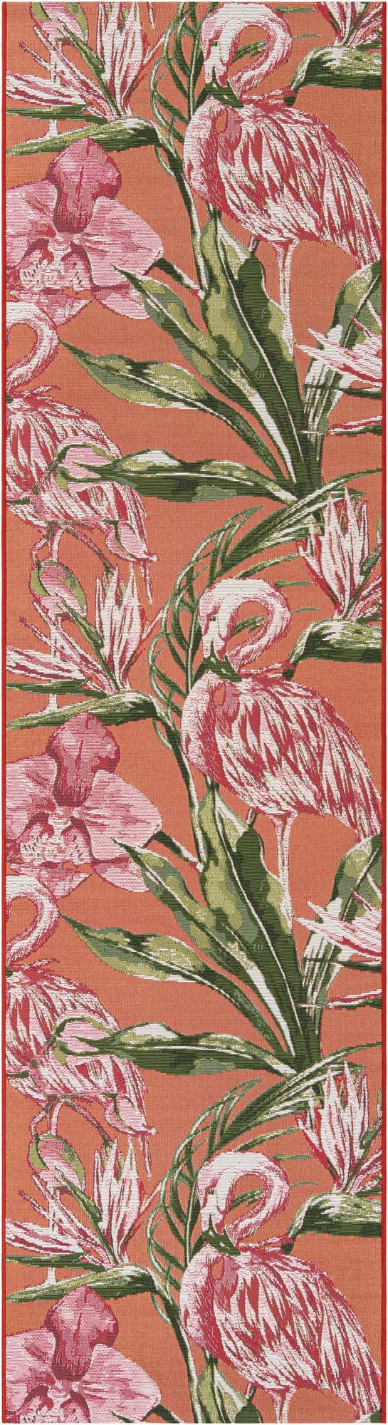 Seaside Blooms Collection Area Rug -  Kyoto Runner Coral  lifestyle 11