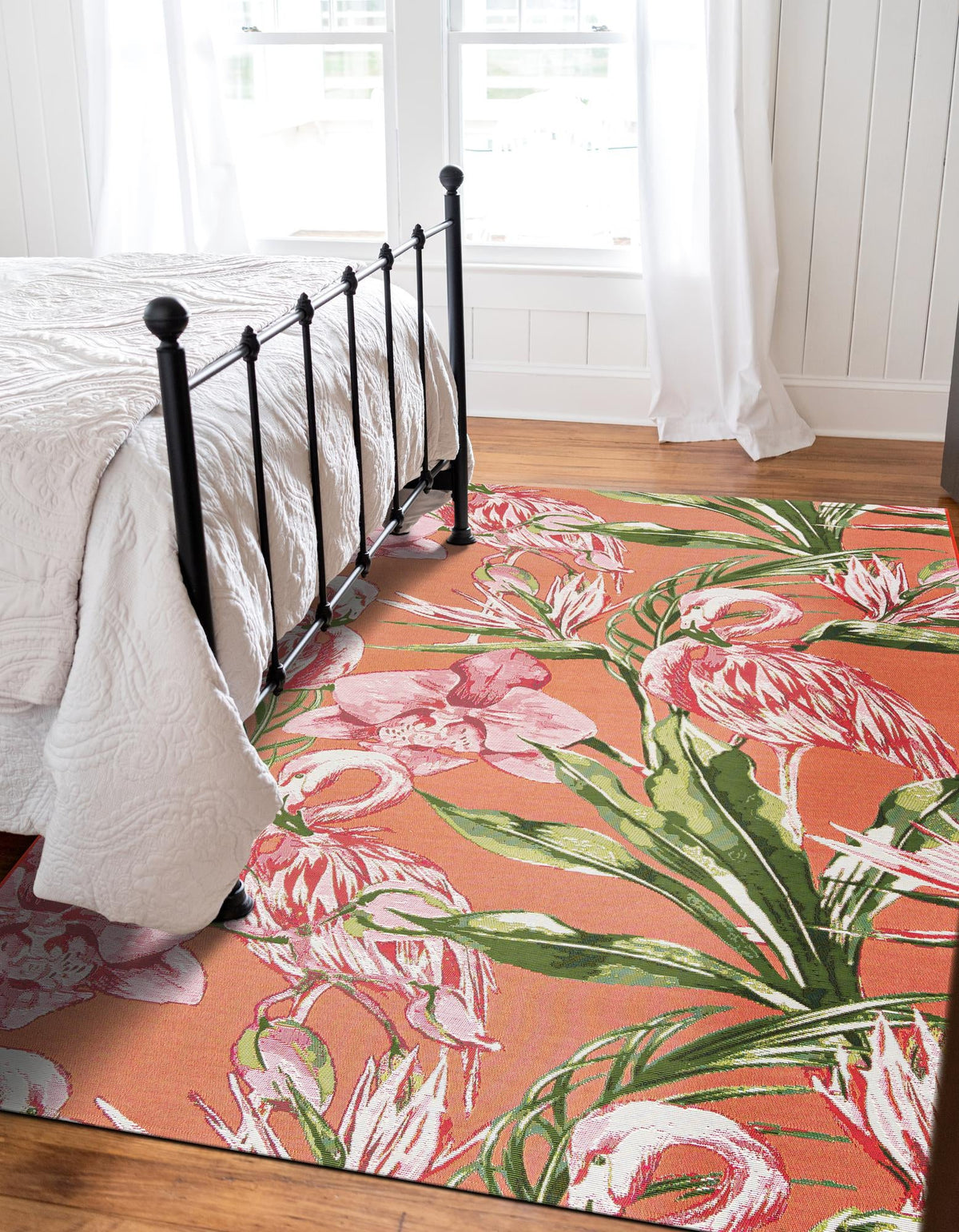 Seaside Blooms Collection Area Rug -  Kyoto Rectangle Coral  lifestyle 6