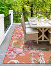 Seaside Blooms Collection Area Rug -  Kyoto Rectangle Coral  lifestyle 7
