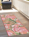 Seaside Blooms Collection Area Rug -  Kyoto Runner Coral  lifestyle 12
