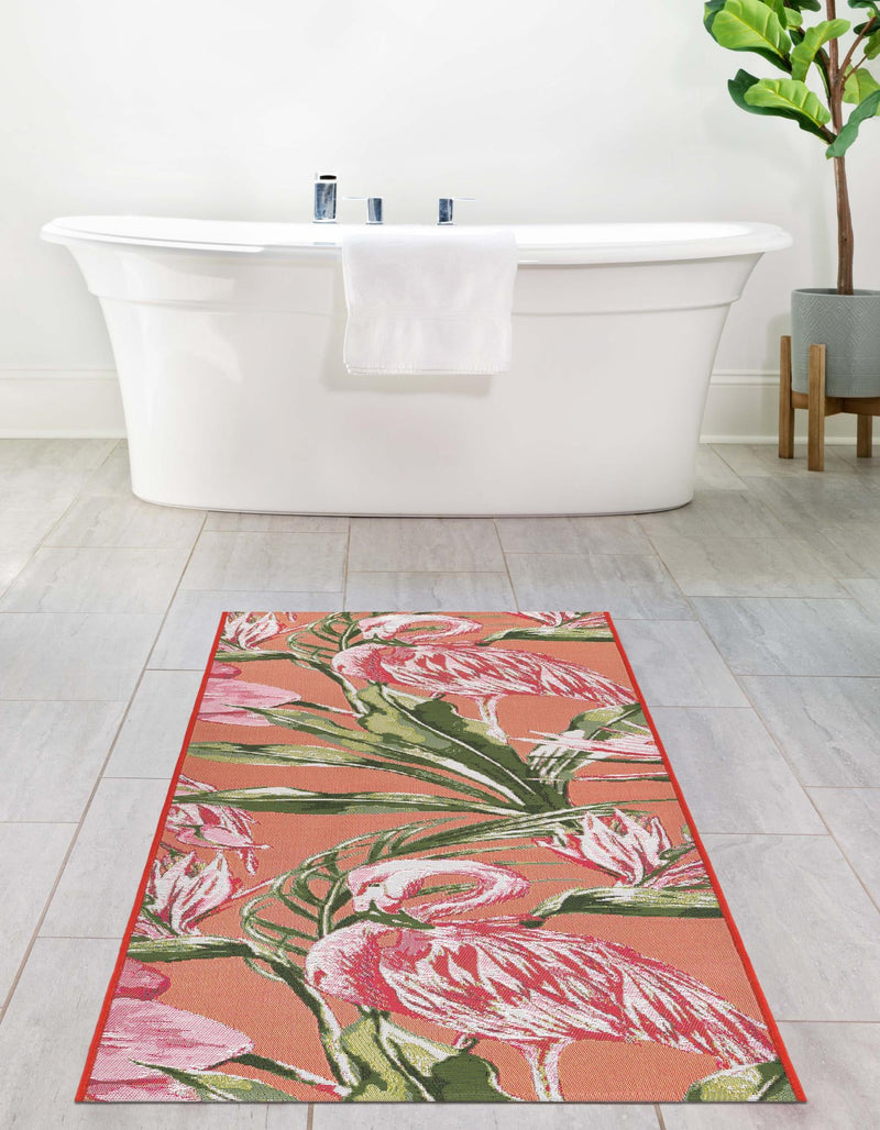 Seaside Blooms Collection Area Rug -  Kyoto Runner Coral  lifestyle 14