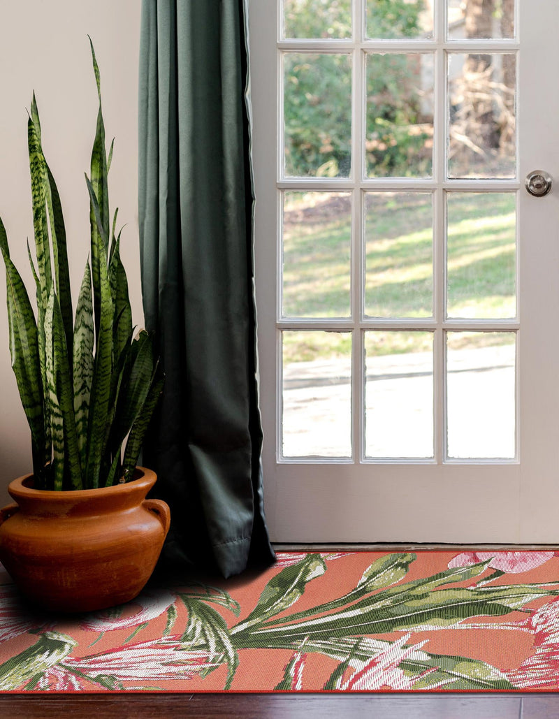Seaside Blooms Collection Area Rug -  Kyoto Runner Coral  lifestyle 22