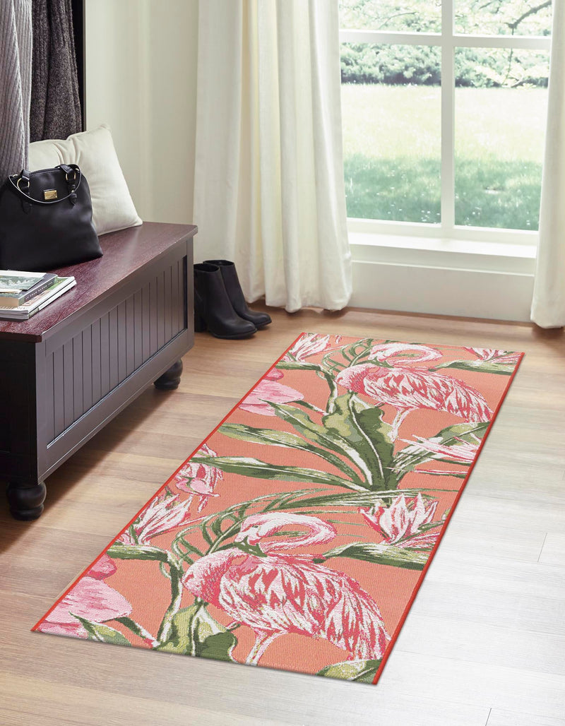 Seaside Blooms Collection Area Rug -  Kyoto Runner Coral  lifestyle 26