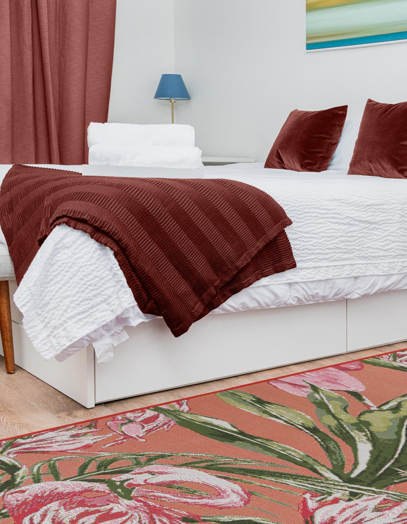 Seaside Blooms Collection Area Rug -  Kyoto Runner Coral  lifestyle 30