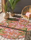 Seaside Blooms Collection Area Rug -  Kyoto Round Coral  lifestyle 15