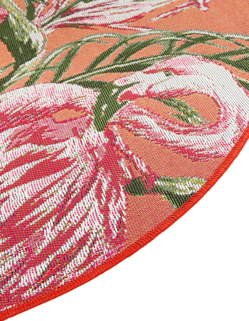 Seaside Blooms Collection Area Rug -  Kyoto Round Coral  lifestyle 35