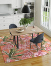 Seaside Blooms Collection Area Rug -  Kyoto Square Coral  lifestyle 23