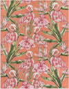 Seaside Blooms Collection Area Rug -  Kyoto Rectangle Coral  lifestyle 2
