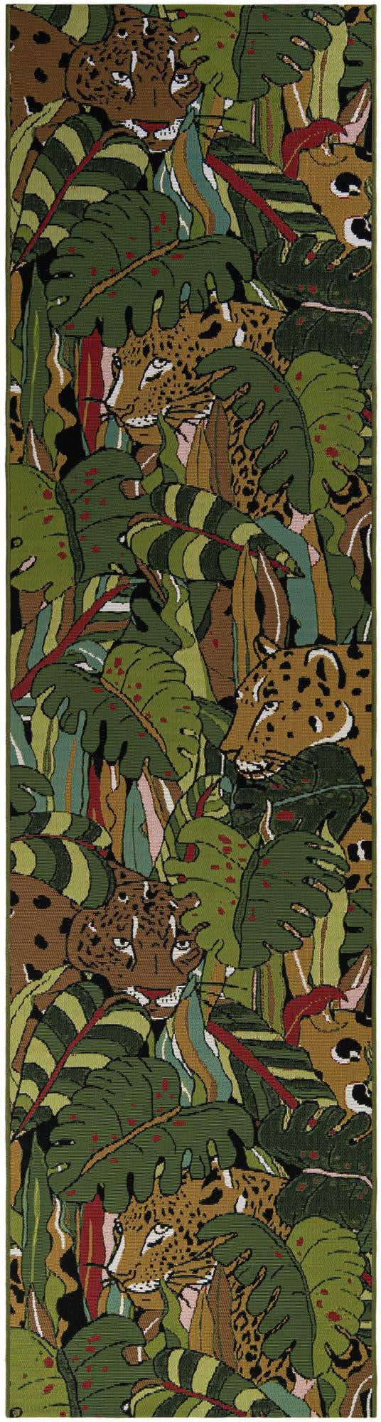 Seaside Blooms Collection Area Rug -  Sorrento Runner Green  lifestyle 12
