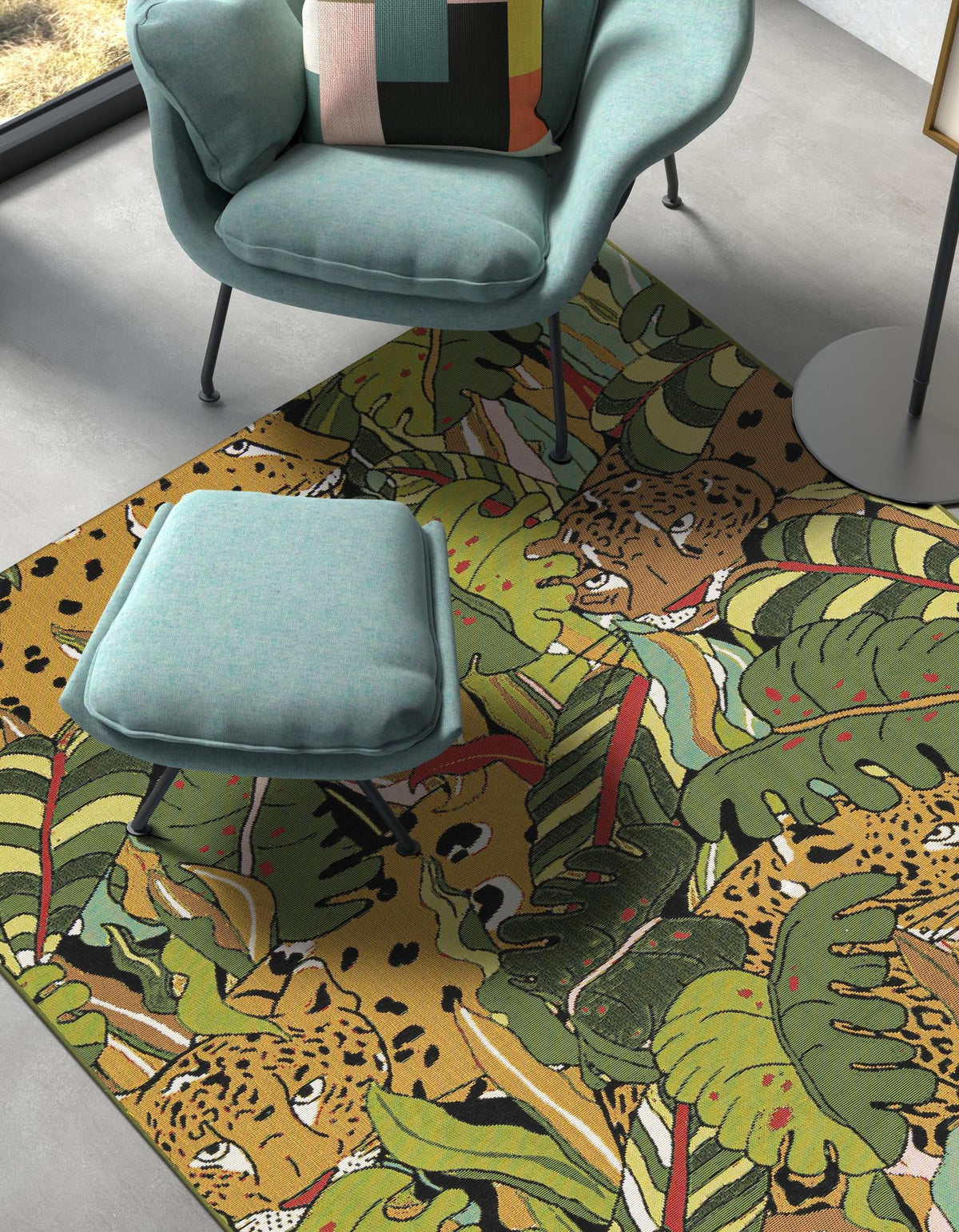 Seaside Blooms Collection Area Rug -  Sorrento Rectangle Green  lifestyle 11