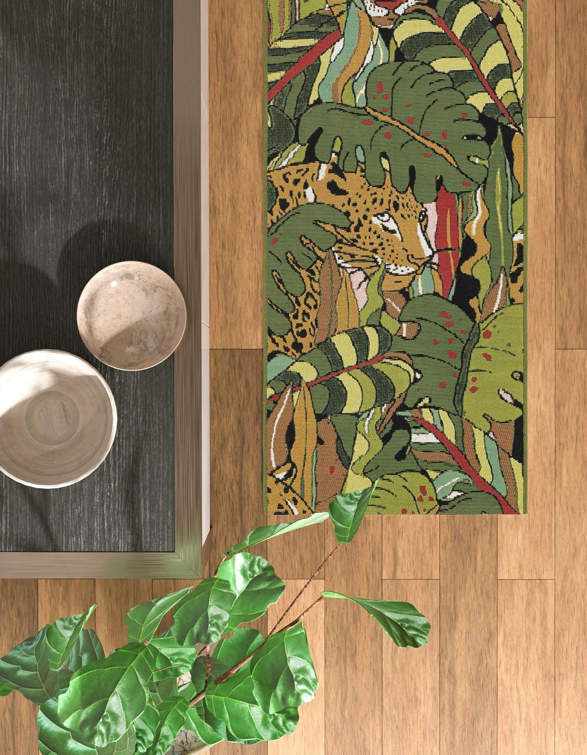 Seaside Blooms Collection Area Rug -  Sorrento Runner Green  lifestyle 33