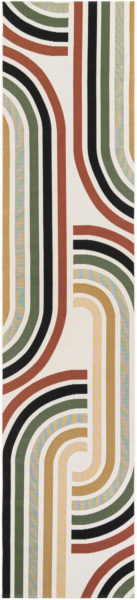 Urban Terrace Collection Area Rug -  Piazza Runner Multi  lifestyle 34