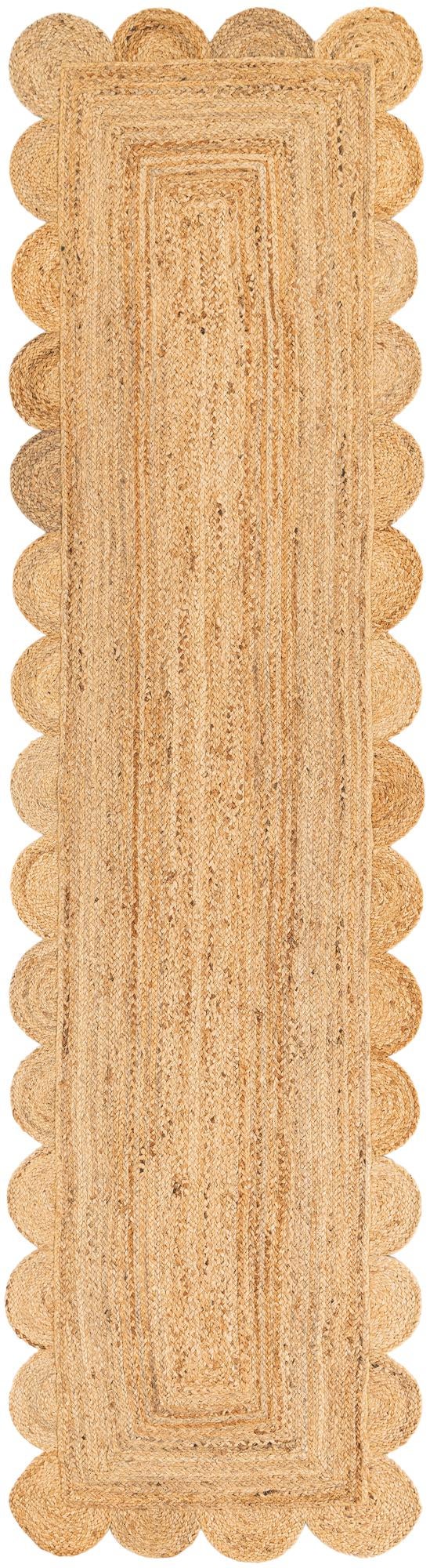 Serenity Braided Jute Collection Area Rug - Seaside Runner Natural  lifestyle 6
