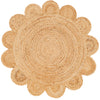 Serenity Braided Jute Collection Area Rug - Seaside Round Natural  lifestyle 85