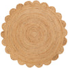 Serenity Braided Jute Collection Area Rug - Mandalay Round Natural  lifestyle 13