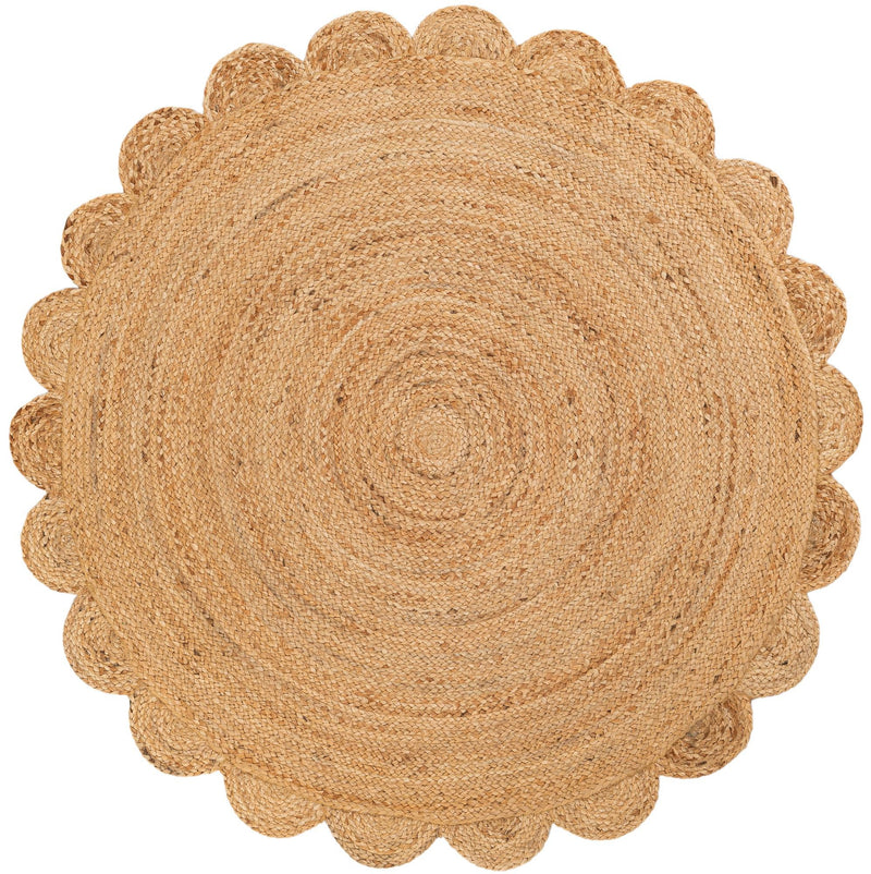 Serenity Braided Jute Collection Area Rug - Mandalay Round Natural  lifestyle 13