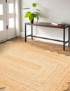 Serenity Braided Jute Collection Area Rug - Seaside Rectangle Natural  lifestyle 8