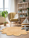 Serenity Braided Jute Collection Area Rug - Seaside Round Natural  lifestyle 16