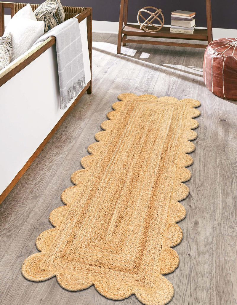 Serenity Braided Jute Collection Area Rug - Seaside Runner Natural  lifestyle 10