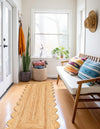 Serenity Braided Jute Collection Area Rug - Seaside Runner Natural  lifestyle 35