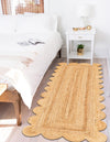 Serenity Braided Jute Collection Area Rug - Seaside Runner Natural  lifestyle 45