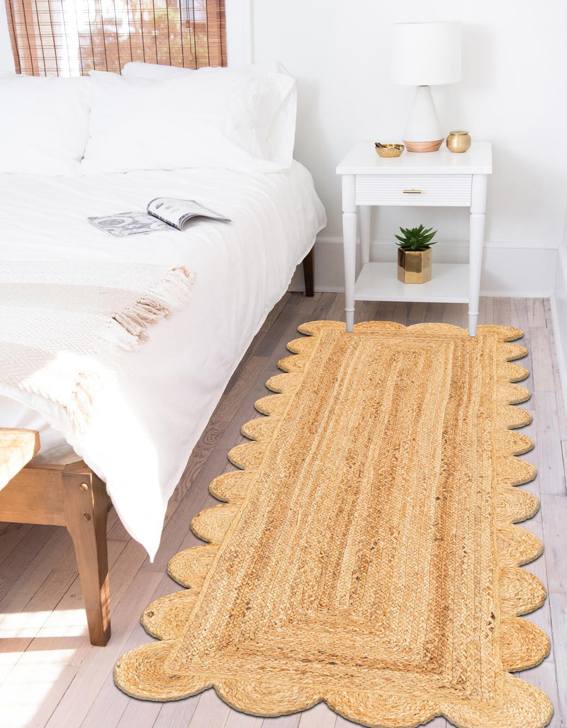 Serenity Braided Jute Collection Area Rug - Seaside Runner Natural  lifestyle 45