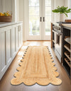 Serenity Braided Jute Collection Area Rug - Seaside Runner Natural  lifestyle 55