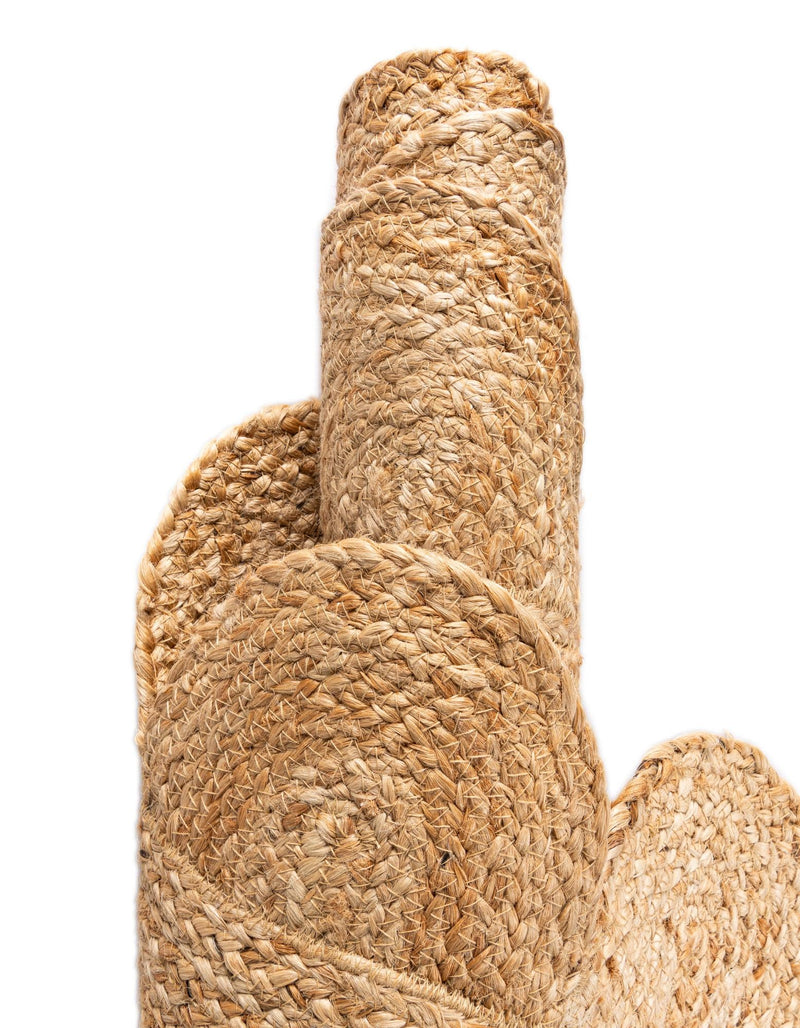 Serenity Braided Jute Collection Area Rug - Seaside Runner Natural  lifestyle 90