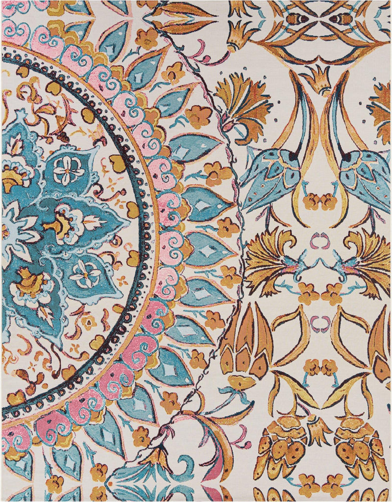 Patio Heritage Collection Area Rug - Tuscany Rectangle Multi  lifestyle 2