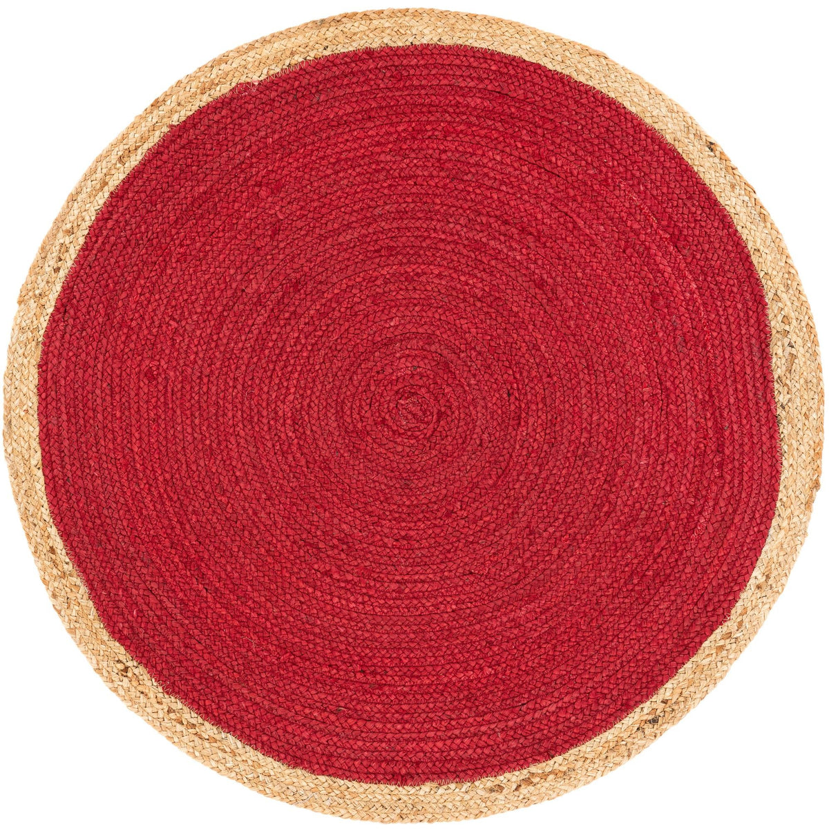 Woven Seaside Jute Collection Area Rug - Nantucket Round Red  lifestyle 77