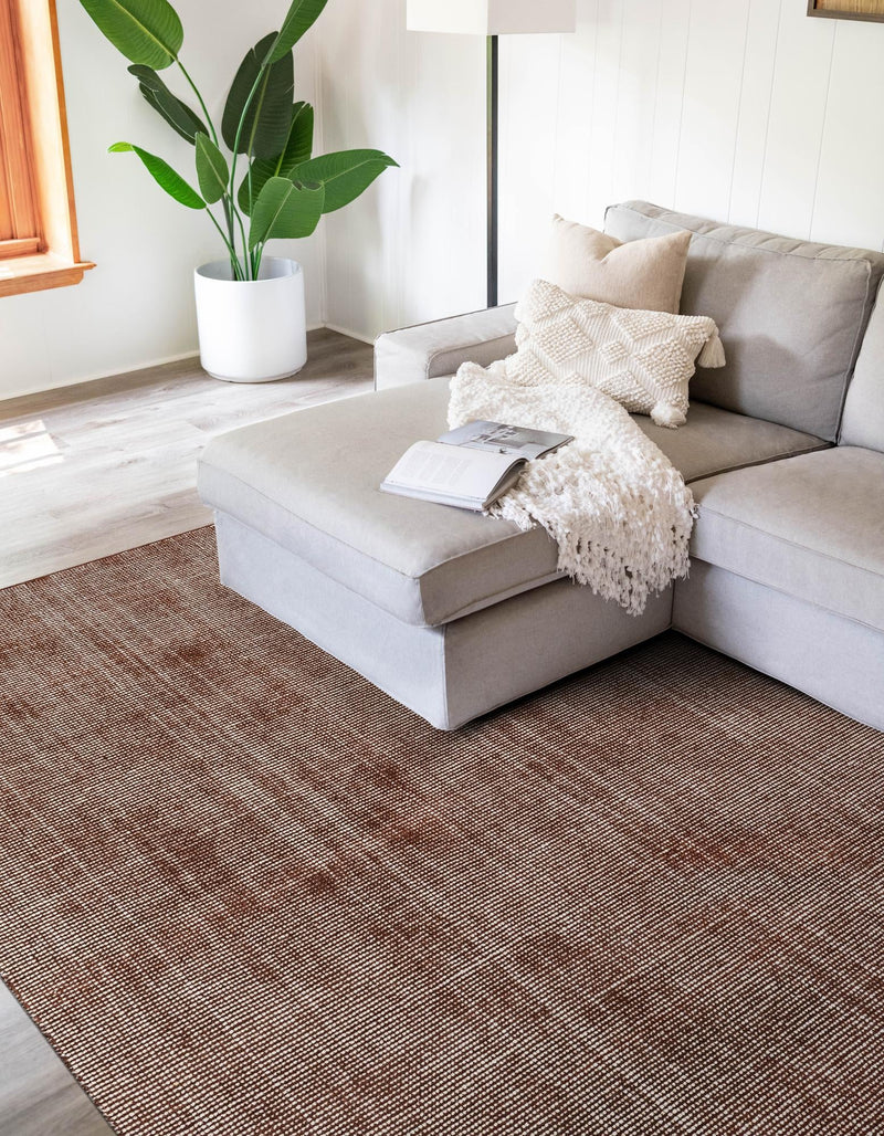 Berkshire Estate Collection Area Rug - Windsor (Mocha Brown) Rectangle Mocha Brown  lifestyle 3