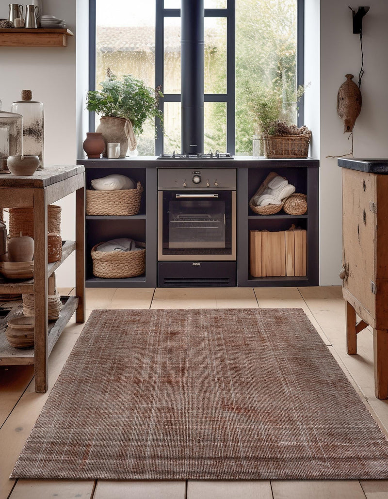 Berkshire Estate Collection Area Rug - Windsor (Mocha Brown) Rectangle Mocha Brown  lifestyle 8
