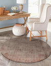 Berkshire Estate Collection Area Rug - Windsor (Mocha Brown) Round Mocha Brown  lifestyle 17